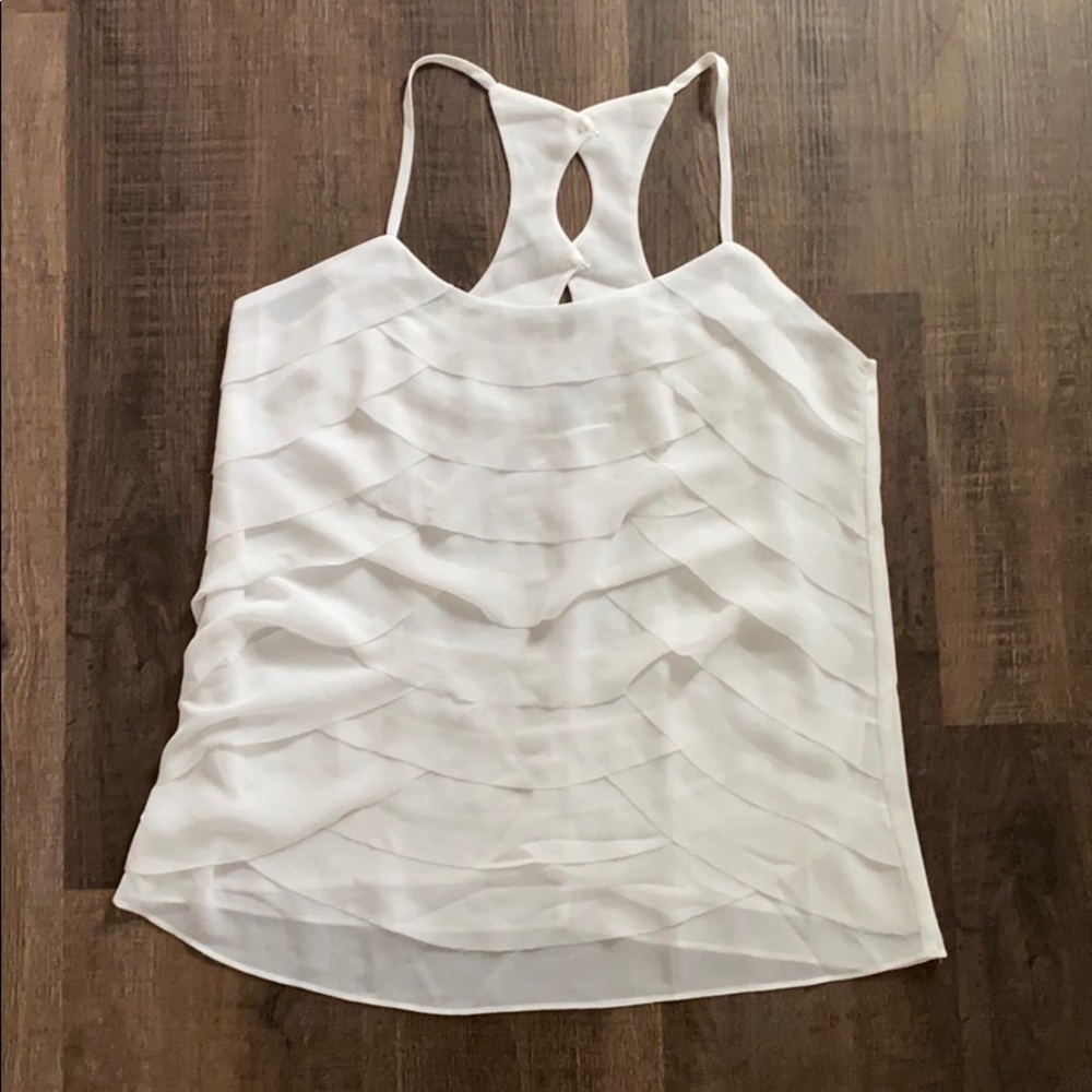 Layered white blouse
